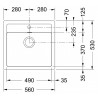 drez kuchynský FRANKE Tectonite Sirius SID 610 560x530 mm biely 1140284165