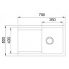 drez kuchynský FRANKE Tectonite OID 611-78 čierna 780x500 mm 1140288588