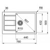 drez kuchynský FRANKE Tectonite Sirius S2D611-78 XL čierna 1430617613