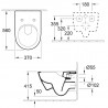 Villeroy & Boch SUBWAY 2.0 predstenový set modul ViConnect, WC misa DirectFlush, sedátko SoftClose, tlačítko biele 5614R201