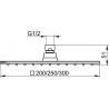 KEUCO hlavová horná sprcha 250 x 250 mm chróm 59986010202