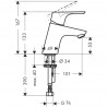 Hansgrohe Focus páková umývadlová batéria 70, LowFlow 3,5 l/min, chróm 31952000