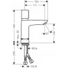 Hansgrohe Talis E umývadlová batéria 110 ventil s automatickým uzatváraním, s ovládaním teploty chróm, 71718000