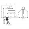 Hansgrohe Finoris umývadlová batéria 100 s výpusťou Push-Open matná biela, 76010700