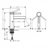 Hansgrohe Finoris umývadlová batéria 110 s výpusťou Push-Open matná čierna, Ecosmart 76023670