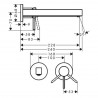 Hansgrohe Finoris umývadlová batéria pod omietku, montáž na stenu s výtokom 22,5cm chróm, 76050000