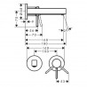 Hansgrohe Finoris umývadlová batéria pod omietku, montáž na stenu s výtokom 16,5cm chróm, 76051000