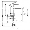 Hansgrohe Rebris S umývadlová batéria, CoolStart, s výpusťou, chróm, 72513000