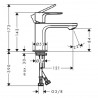 Hansgrohe Rebris S umývadlová batéria, CoolStart, chróm, 72514000