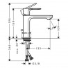 Hansgrohe Rebris S umývadlová batéria 110, CoolStart, s výpusťou kov, chróm, 72527000