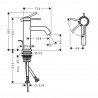 HANSGROHE Tecturis S 80 batéria umývadlová stojanková s odtokovou súpravou s tiahlom kartáčovaný bronz 73302140