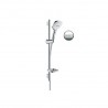 Hansgrohe Raindance Select E sprchový set 120 3jet so sprchovou tyčou 0,65m s mydelničkou biela/chróm, 26620400