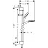 Hansgrohe Crometta sprchový set 1jet EcoSmart 9 l/min s tyčou 0,90m biela/chróm, 26539400