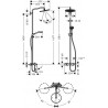 Hansgrohe Croma Select S sprchový systém Showerpipe 280 Air 1jet Showerpipe s termostatom k vani chróm, 26792000