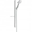 Hansgrohe Raindance Select S sprchový set 120 3jet s nástennou tyčou 90cm s poličkou biela/chróm, 27648400