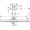 Hansgrohe Raindance E hlavová sprcha 300 Air 1jet stropná s vertikálnym ramenom 100 mm matná biela 26250700