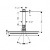 Hansgrohe Raindance S hlavová sprcha 240 1jet PowderRain stropná s vertikálnym ramenom 100 mm chróm 27620000