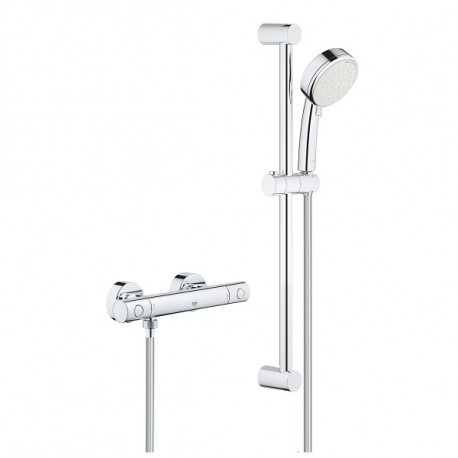 Grohe Grohtherm 800 Cosmopolitan sprchový set s termostatom na stenu, 2 prúdy, tyč 62cm, chróm, 34768000