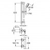 Grohe Grohtherm 800 Cosmopolitan sprchový set s termostatom na stenu, 2 prúdy, tyč 62cm, chróm, 34768000