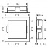 HANSGROHE XtraStoris Minimalistic výklenok do steny 300 x 300 x 100 mm matná biela 56073700