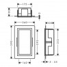 HANSGROHE XtraStoris Individual výklenok do steny matná čierna s designovým rámom 300 x 150 x 100 mm matná biela 56095700