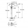 Grohe Essence vaňová batéria voľne stojaca, na podlahu, Hard Graphite, 23491A01