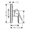 Hansgrohe Rebris S sprchová batéria, pod omietku, chróm, 72667000