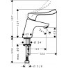 Hansgrohe Focus páková umývadlová batéria 70 s predĺženou rukoväťou, EcoSmart, chróm 31914000