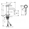 HANSGROHE Tecturis S 80 batéria umývadlová stojanková, CoolStart, EcoSmart+, matná biela 73301700