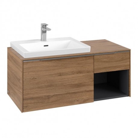 Villeroy & Boch SUBWAY 3.0 skrinka pod umývadlo 1001 x 422,5 x 516 mm, s LED podsvietením, Oak Kansas, C572L0RH