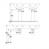 Villeroy & Boch SUBWAY 3.0 dvojumývadlo bez prepadu 2x s otvorom pre batériu 1300 x 470 mm, biela Alpin, 4A71D101