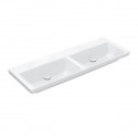 Villeroy & Boch SUBWAY 3.0 dvojumývadlo bez prepadu 2x bez otvoru pre batériu 1300 x 470 mm, biela Alpin Ceramic Plus, 4A71D3R1