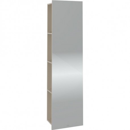 Villeroy & Boch SUBWAY 3.0 vysoká skrinka so zrkadlom 450 x 1700 x 300 mm, regál vľavo, Cashmere Grey, C59600VN