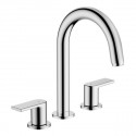 Hansgrohe Vernis Shape trojotvorová umývadlová batéria s odtokovou súpravou s tiahlom, EcoSmart, chróm, 71563000