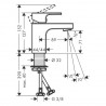 Hansgrohe Vernis Shape umývadlová batéria 70, EcoSmart, chróm, 71567000