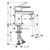 Hansgrohe Vernis Blend páková umývadlová batéria 70 s izolovaným vedením vody, s odtokovou súpravou s tiahlom, EcoSmart, chróm 
