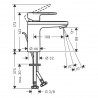Hansgrohe Vernis Blend páková umývadlová batéria 100 s izlovaným vedením vody, s odtokovou súpravou s tiahlom, EcoSmart, chróm 