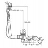 BETTE vaňová odtoková a prepadová súprava, bovden, dĺžka 560 mm, chróm B600-901