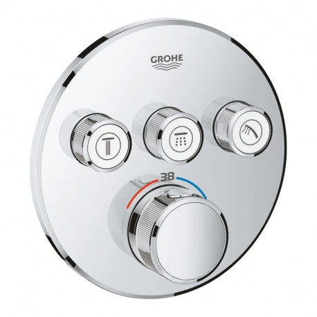 Grohe Grohtherm SmartControl termostatická batéria, pod omietku, pre 3 spotrebiče, chróm, 29121000