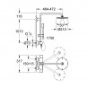 GROHE RAINSHOWER sprchový systém 210 s nástenným termostatom chróm 27032001