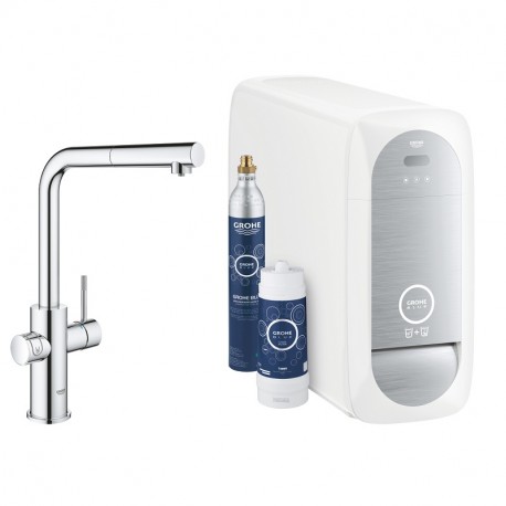 GROHE Blue Home drezová batéria s funkciou filtrovania a chladiacim zariadením chróm - štartovacia sada 31539000