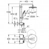 Grohe Euphoria SmartControl sprchový systém 260 Mono 3-prúdy, s vaňovým termostatom, na stenu, chróm, 26510000