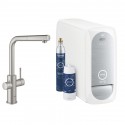 GROHE Blue Home drezová batéria s chladiacim zariadením a filtráciou, supersteel 31539DC0