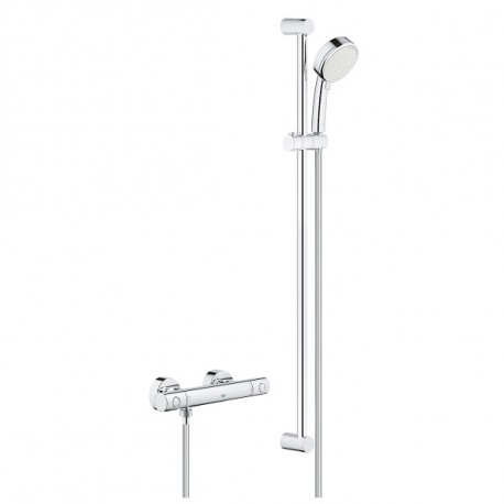 Grohe Grohtherm 800 Cosmopolitan sprchový set s termostatom na stenu, 2 prúdy, tyč 92cm, chróm 34769000