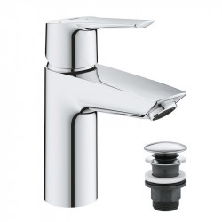 Grohe QuickFix Start umývadlová batéria, studený štart, úsporná, s výpusťou Push-Open, chróm, 23551002