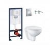 GROHE Solido - set modul Rapid SL, misa WC Bau Ceramic, sedátko, tlačidlo Skate Cosmo chróm 38772001G2