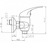 NOVASERVIS TITANIA IRIS drezová/umývadlová batéria 100 mm bez výtokového ramienka chróm 92074/1,0