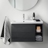 Duravit D-NEO nábytkové umývadlo 80 x 48 cm asymetrické s um. vaničkou vľavo, s prepadom, biele s WG 23698000001