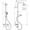 Hansgrohe Vernis Blend sprchový systém Showerpipe 200 1jet, s termostatom, matná čierna, 26276670