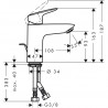Hansgrohe Logis páková umývadlová batéria 100, s odtokovou súpravou, chróm 71100000
